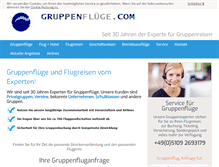 Tablet Screenshot of gruppenfluege.com